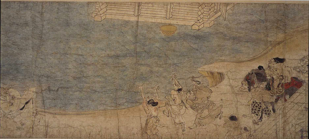 信貴山縁起絵巻（飛倉の巻、部分）　写真提供：朝護孫子寺