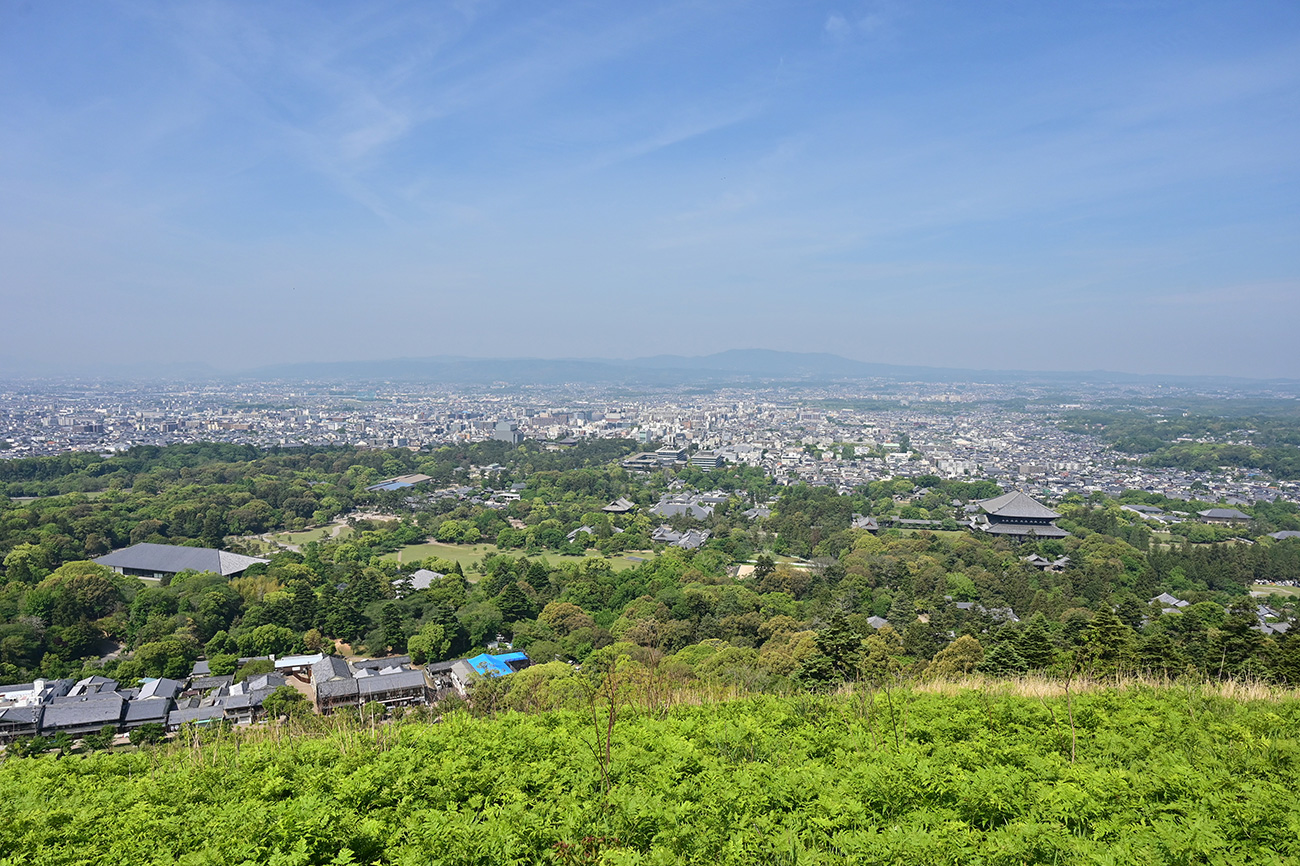 若草山一重目から奈良公園を望む