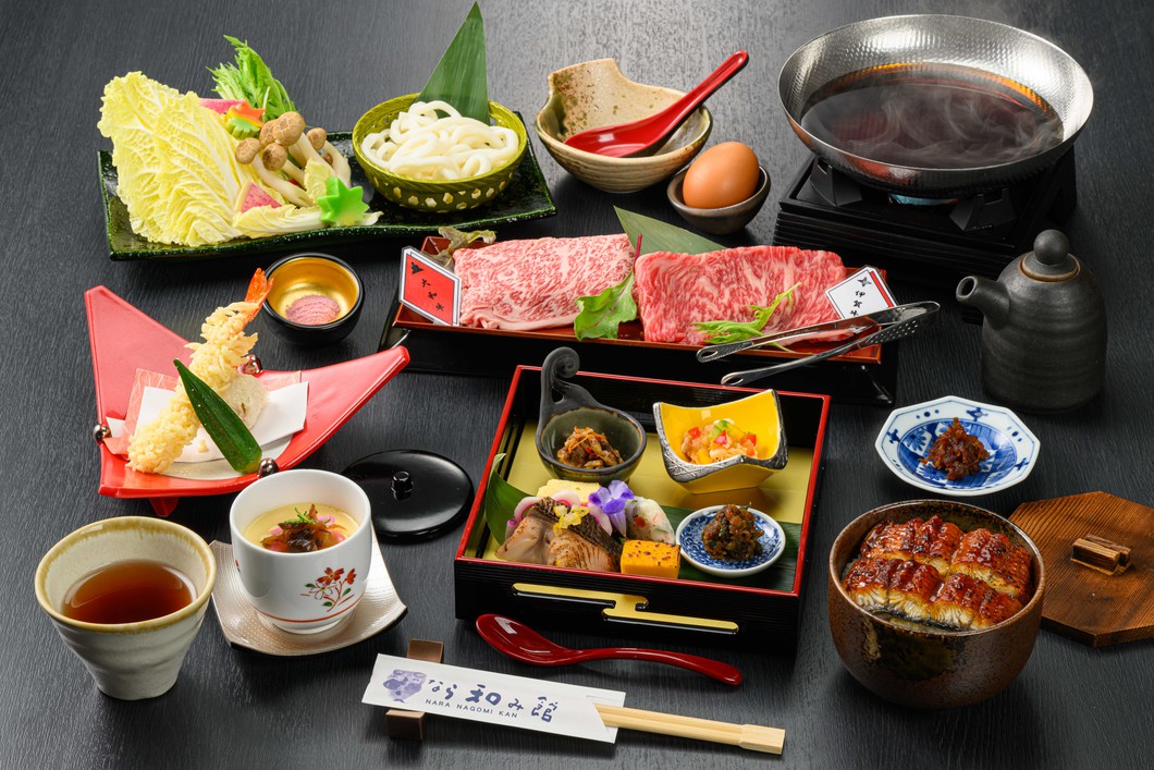 伊賀牛と大和牛すき焼き食べ比べ御膳～うなぎご飯付き～