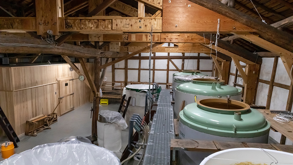 千代酒造での体験の様子